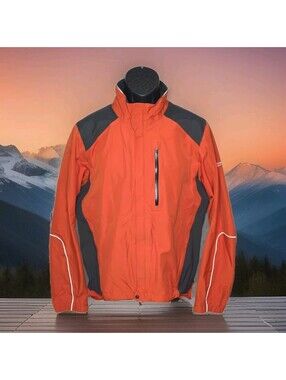 Novara Verita Bike Cycling Rain Jacket Mens Large Windproof Reflective Drop Tail